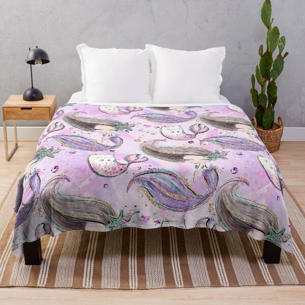 Item preview, Cute Violet Mermaid with her Pet Mer-Kitty Pattern designed and sold by KaramfilaS.