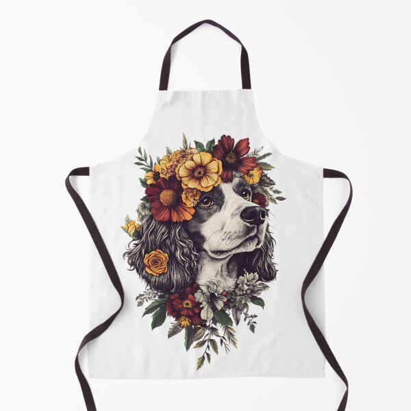 Item preview, Floral Cavalier King Charles Spaniel Dog designed and sold by bapupa.