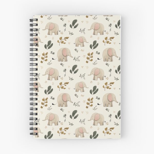 Item preview, cute elephants in neutral colours designed and sold by PoppyLaneStudio.