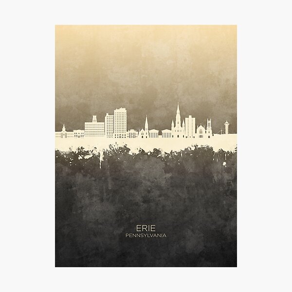 Item preview, Erie Pennsylvania Skyline designed and sold by ArtPrints.