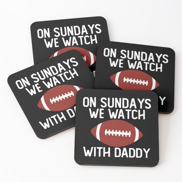 Item preview, On Sundays We Watch With Daddy Funny Family Football Toddler designed and sold by GabrieSketcham.