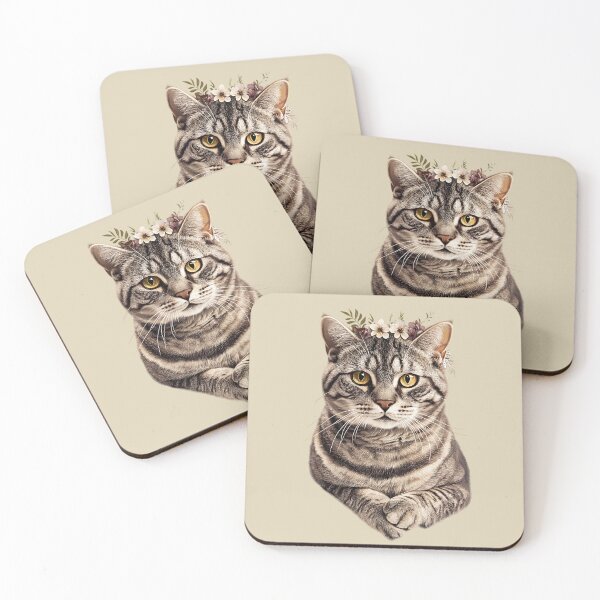 Item preview, Floral American Curl Cat designed and sold by bapupa.