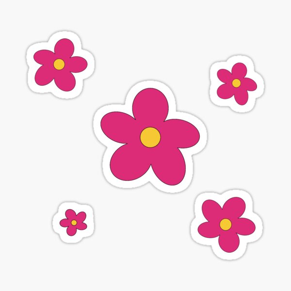 Aperçu de l'œuvre Fleurs Groovy – Vibes 70s rose créée et vendue par elodie-cousin.