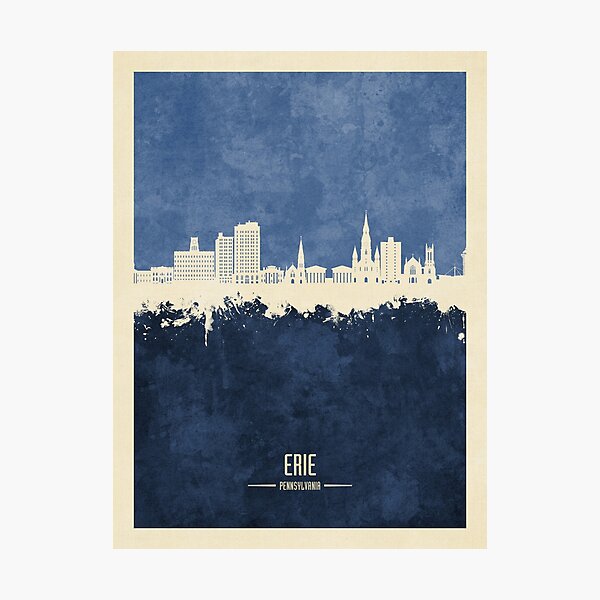 Item preview, Erie Pennsylvania Skyline designed and sold by ArtPrints.