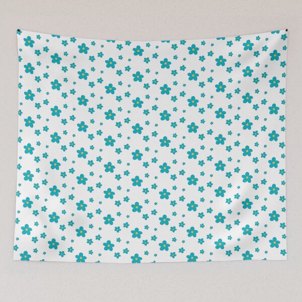 Item preview, Groovy Flowers – Vibes 70s blue designed and sold by elodie-cousin.