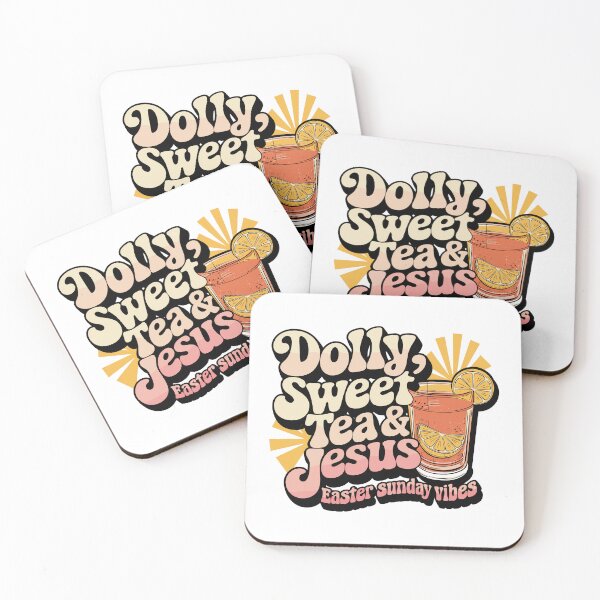 Item preview, Dolly Sweet Tea & Jesus – Easter Sunday Vibes with Lemon Slice and Classic Two-Tone Design designed and sold by HahaHandlesHub.