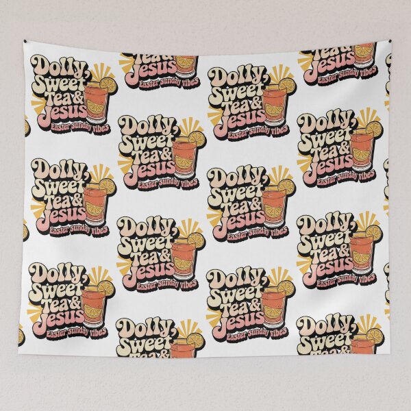 Item preview, Dolly Sweet Tea & Jesus – Easter Sunday Vibes with Lemon Slice and Classic Two-Tone Design designed and sold by HahaHandlesHub.