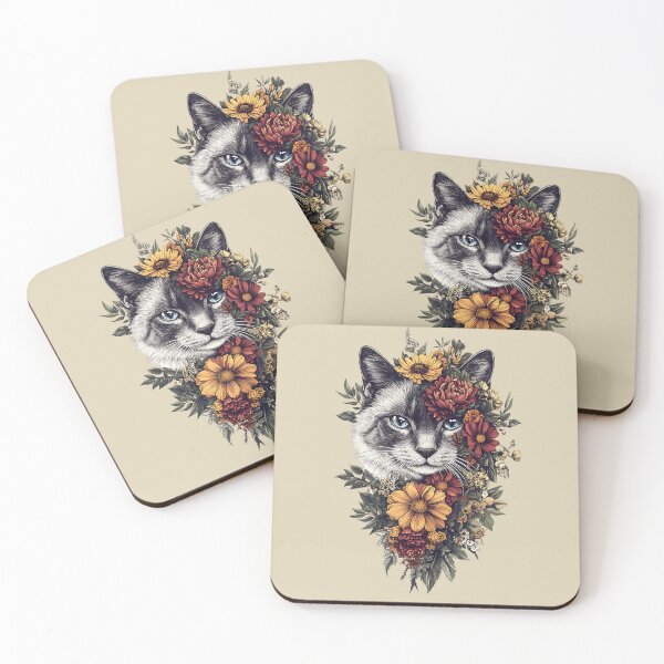 Item preview, Floral Birman Cat designed and sold by bapupa.