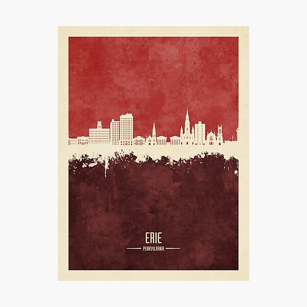 Item preview, Erie Pennsylvania Skyline designed and sold by ArtPrints.