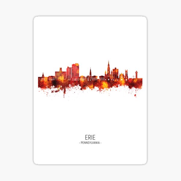 Item preview, Erie Pennsylvania Skyline designed and sold by ArtPrints.