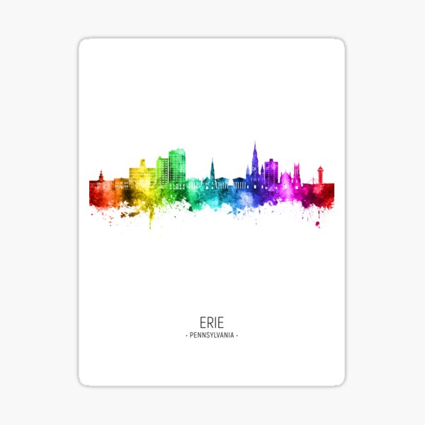 Item preview, Erie Pennsylvania Skyline designed and sold by ArtPrints.