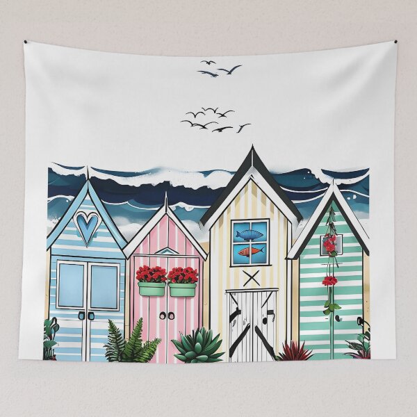Item preview, Beach Hut Whimsy designed and sold by DazzledPenguin.