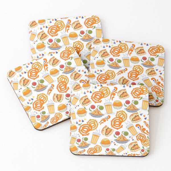 Item preview, Indian Street Food Pattern Chai, Samosa, Jalebi, Vada Pav Foodie Gift designed and sold by DesignYourWaystore.