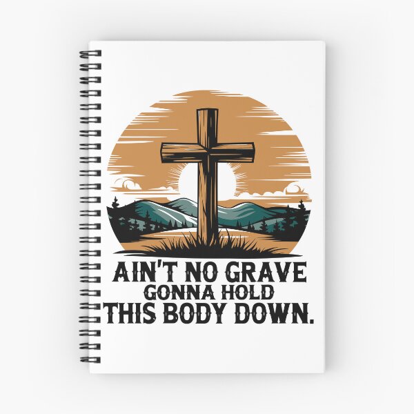 Item preview, Ain't No Grace Gonna Hold This Body Down – Christian Easter Design with Cross, Sun, Mountains, and Trees designed and sold by HahaHandlesHub.