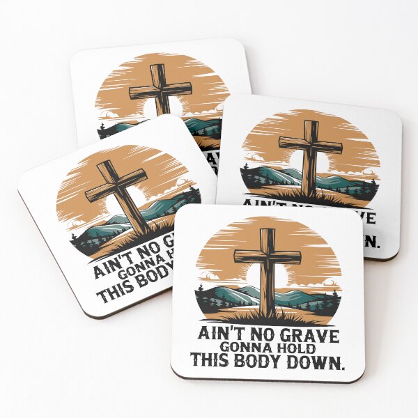 Item preview, Ain't No Grace Gonna Hold This Body Down – Christian Easter Design with Cross, Sun, Mountains, and Trees designed and sold by HahaHandlesHub.