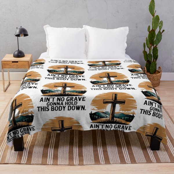 Item preview, Ain't No Grace Gonna Hold This Body Down – Christian Easter Design with Cross, Sun, Mountains, and Trees designed and sold by HahaHandlesHub.