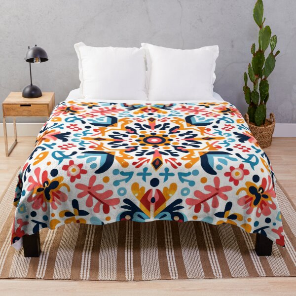 Item preview, Scandinavian & Hungarian Folk Art Pattern – Vibrant Floral Symmetry by heidiannemorris designed and sold by FOLK ART FUSION by heidiannemorris.