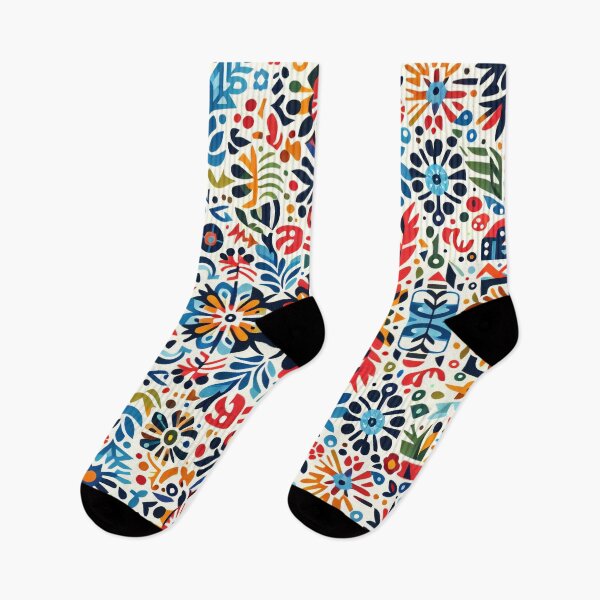 Item preview, Scandinavian & Hungarian Folk Art Pattern – Vibrant Floral Symmetry by heidiannemorris designed and sold by FOLK ART FUSION by heidiannemorris.