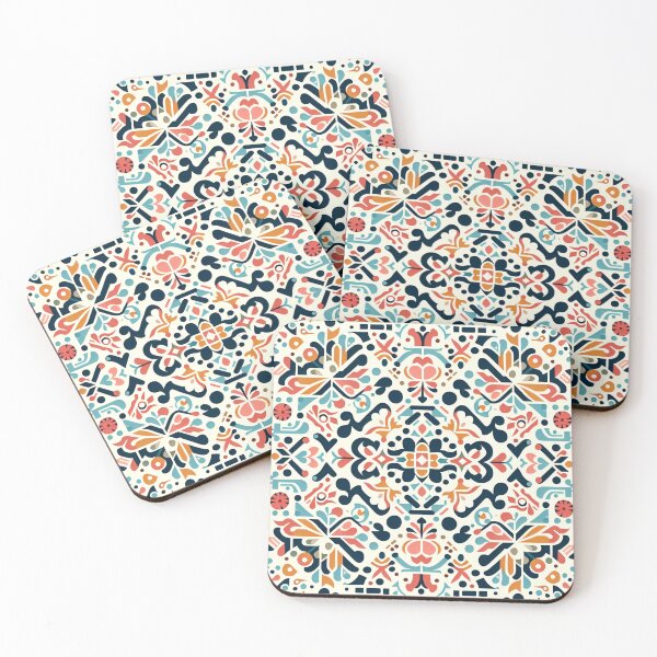 Item preview, Scandinavian & Hungarian Folk Art Pattern – Vibrant Floral Symmetry by heidiannemorris designed and sold by FOLK ART FUSION by heidiannemorris.
