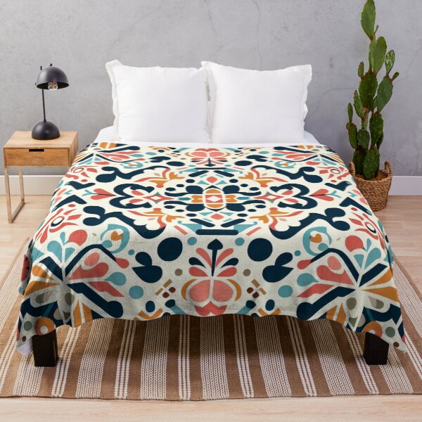 Item preview, Scandinavian & Hungarian Folk Art Pattern – Vibrant Floral Symmetry by heidiannemorris designed and sold by FOLK ART FUSION by heidiannemorris.