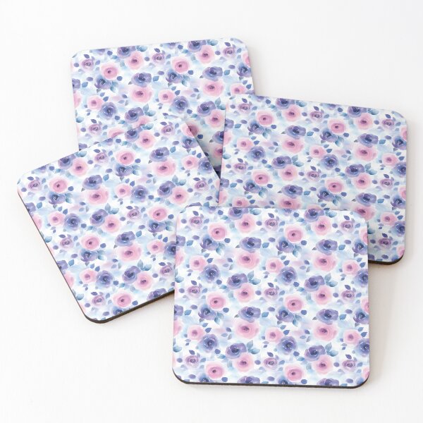 Aperçu de l'œuvre perdre des fleurs à l'aquarelle en violet créée et vendue par PoppyLaneStudio.