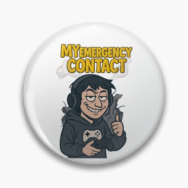 Item preview,  "My Emergency Contact - Gamer Chaos Cartoon Design" designed and sold by Ironzoulz.