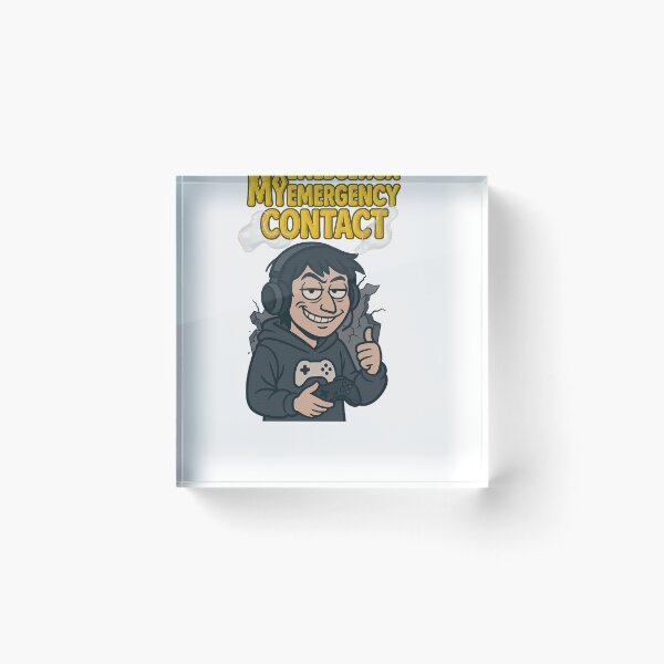 Item preview,  "My Emergency Contact - Gamer Chaos Cartoon Design" designed and sold by Ironzoulz.