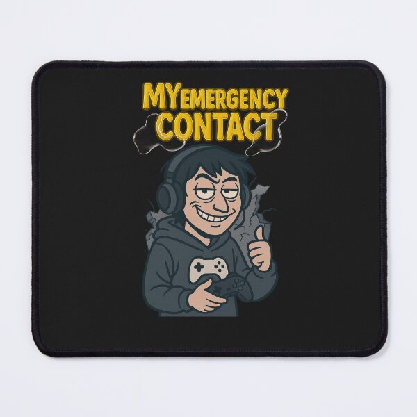 Item preview, "My Emergency Contact - Gamer Chaos Cartoon Design" designed and sold by Ironzoulz.