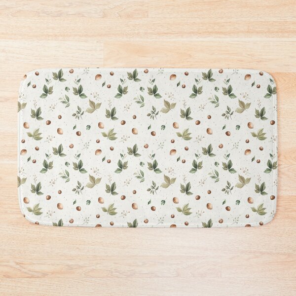 Item preview, whimsical hazelnuts and green leaves designed and sold by PoppyLaneStudio.
