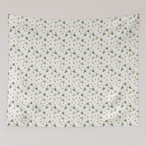 Item preview, whimsical hazelnuts and green leaves designed and sold by PoppyLaneStudio.