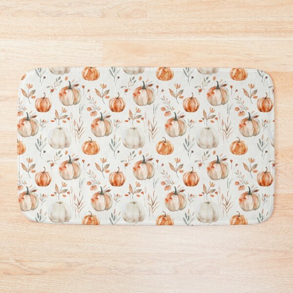 Item preview, lose watercolour pumpkins in orange and beige designed and sold by PoppyLaneStudio.