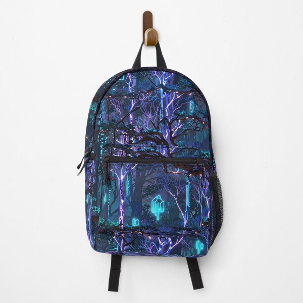 Item preview, Cybernetic forest, metallic trees, neon energy veins designed and sold by CoolPixels.