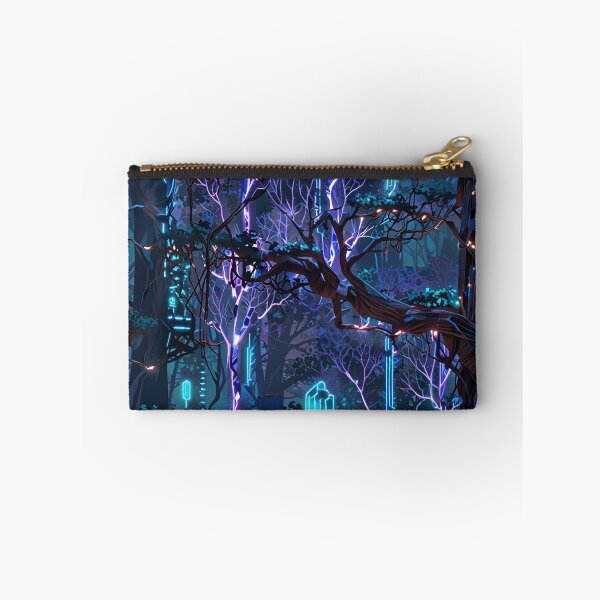 Item preview, Cybernetic forest, metallic trees, neon energy veins designed and sold by CoolPixels.