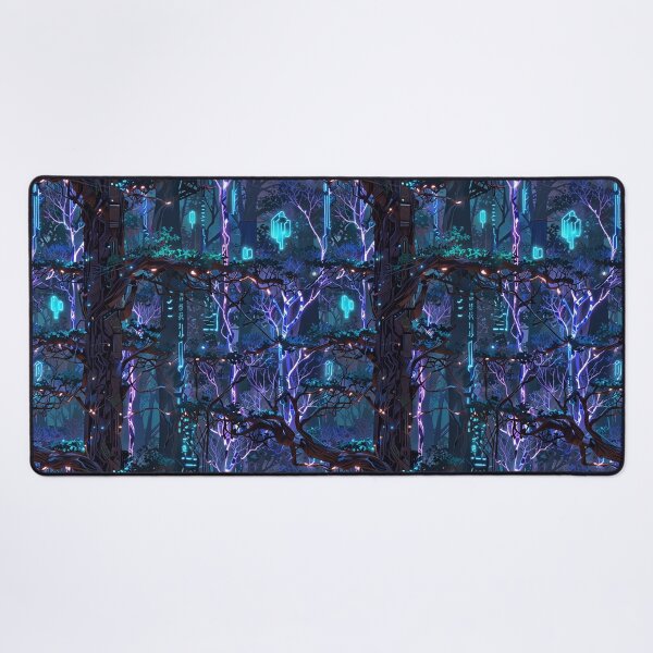 Item preview, Cybernetic forest, metallic trees, neon energy veins designed and sold by CoolPixels.