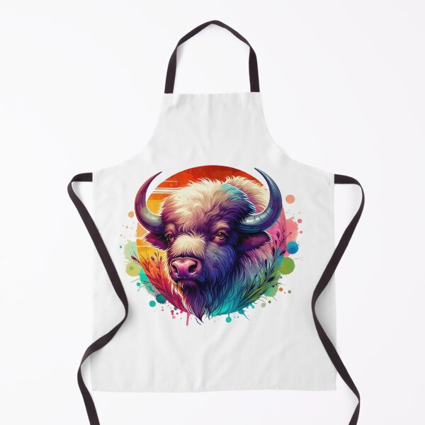 Item preview, Buffalo art with a colorful background designed and sold by Marcoshop10.