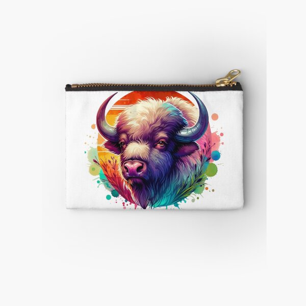Item preview, Buffalo art with a colorful background designed and sold by Marcoshop10.