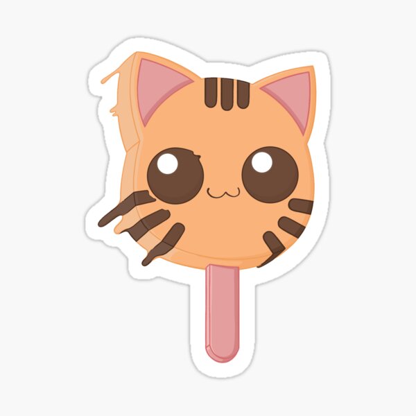 Item preview, ice cream cat - tabby (melting) designed and sold by BaksuzArt.