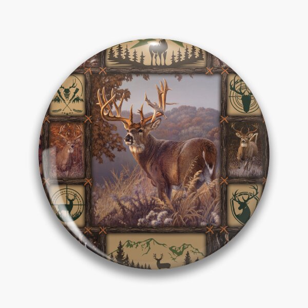 Item preview, Deer Hunting Quilt Blanket designed and sold by BAYIDESIGNER.