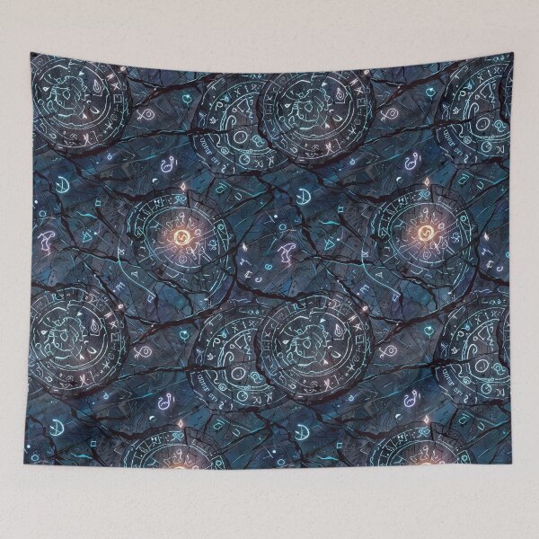 Item preview, Mystical glowing rune circle, ancient stone floor designed and sold by CoolPixels.