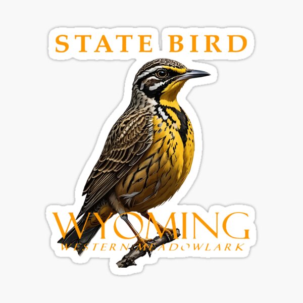 Item preview, Wyoming Territory Bird The Western Meadowlark designed and sold by taiche.