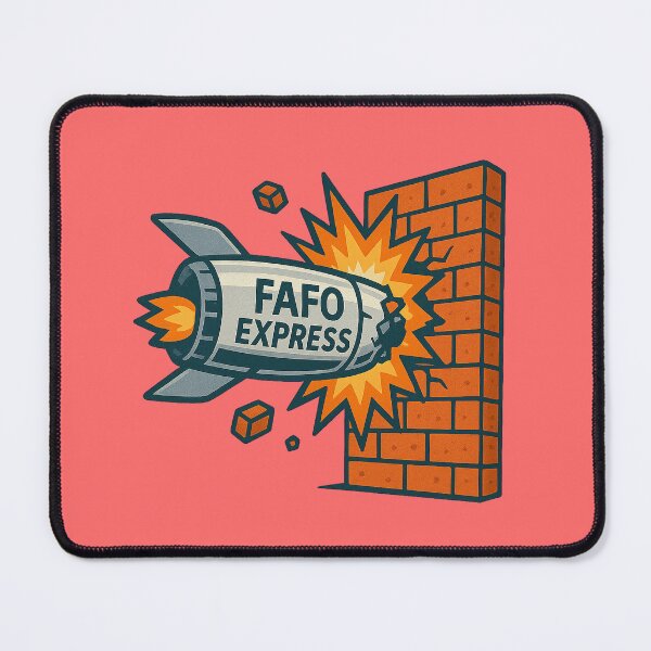Item preview, FAFO Express Rocket Crash – Futuristic Satire Cartoon Design designed and sold by Bratak.