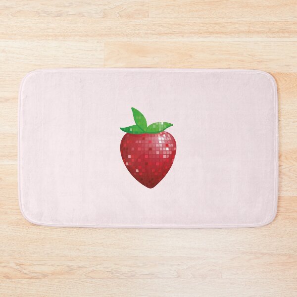 Item preview, Disco Ball Strawberry, red strawberry fruit disco, strawberry pattern designed and sold by VELLTOdesign.