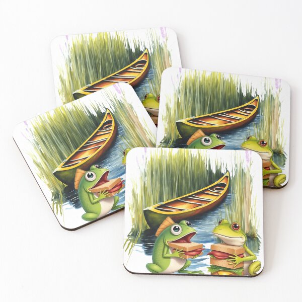 Item preview, Fish and Frog Friends Sharing Sandwiches designed and sold by Jessielee72.