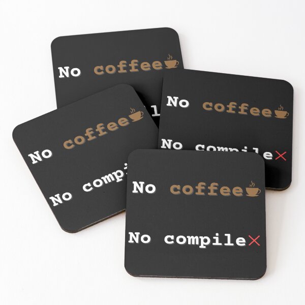 Item preview, No coffe , No compile - funny programmer & coder sticker designed and sold by Dokak Shop.
