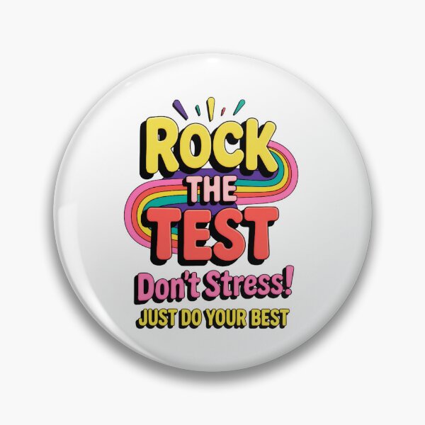 Item preview, Rock The Test: Don't Stress, Just Do Your Best! Motivational School Vibes designed and sold by elynne9.