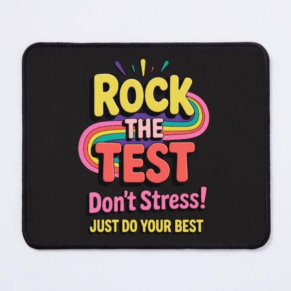Item preview, Rock The Test: Don't Stress, Just Do Your Best! Motivational School Vibes designed and sold by elynne9.