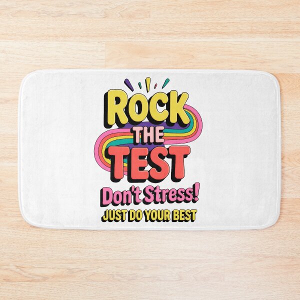 Item preview, Rock The Test: Don't Stress, Just Do Your Best! Motivational School Vibes designed and sold by elynne9.