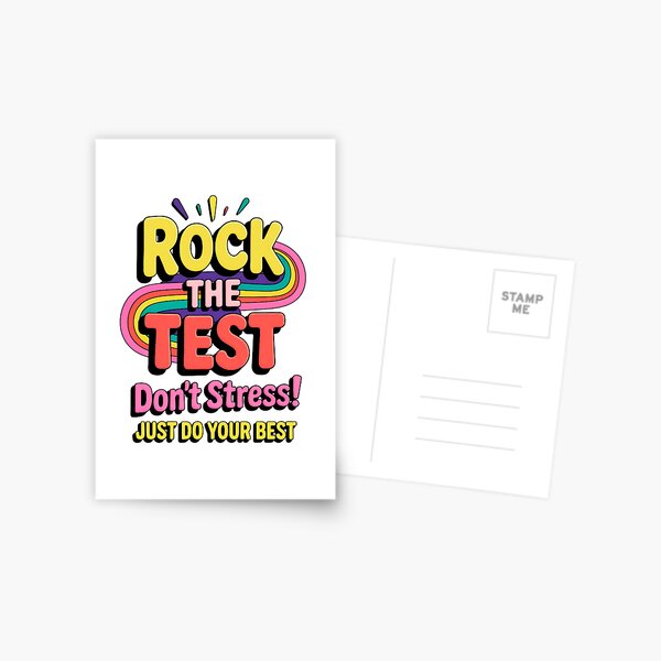 Item preview, Rock The Test: Don't Stress, Just Do Your Best! Motivational School Vibes designed and sold by elynne9.