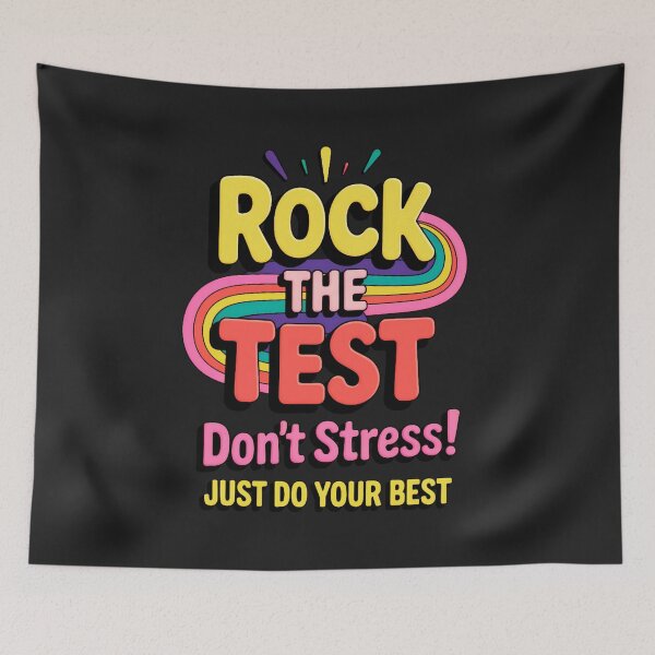 Item preview, Rock The Test: Don't Stress, Just Do Your Best! Motivational School Vibes designed and sold by elynne9.