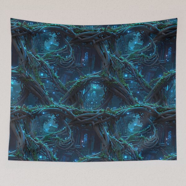 Item preview, Magical Forest Scene with Glowing Vines designed and sold by CoolPixels.